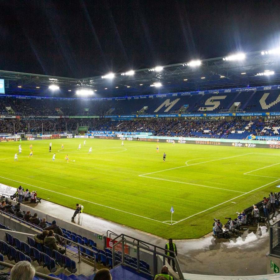 DE MSV Duisburg LED Lighting Sport Football Stadium Corner View