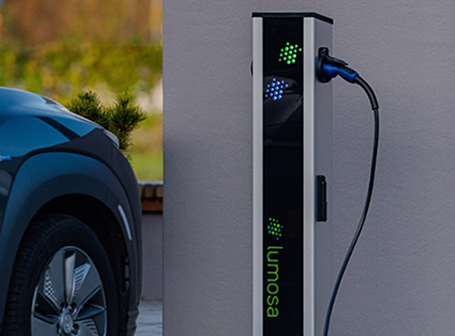 Lumosa Energy | Business EV Charger zoomed in